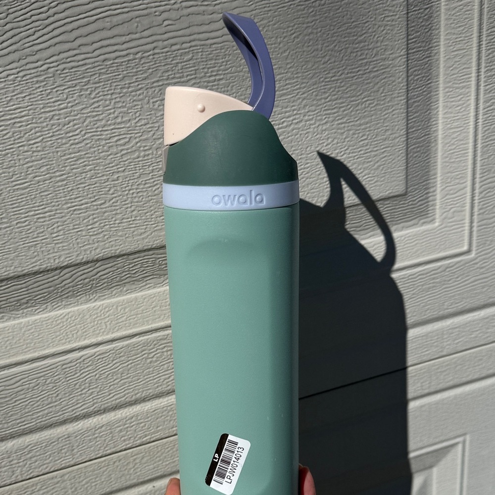 Brand New, Owala Mint Green Water Bottle with Purple Flip Lid